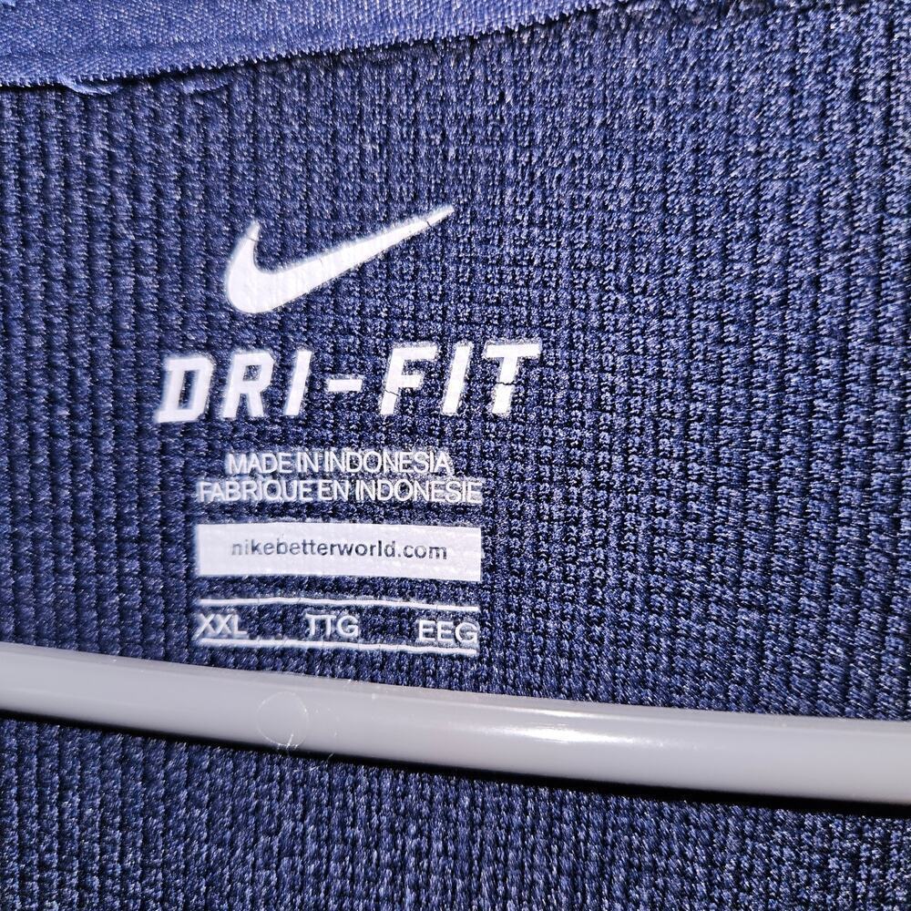 Nike Navy Blue Jacket Dri-Fit Active Full Zip Warm Up Pockets Women’s XXL - Picture 4 of 6